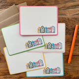 Charleston Rainbow Row Stationery Set of 5
