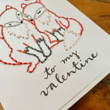 Foxes Valentine Card