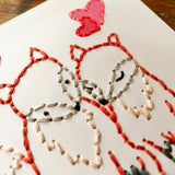 Foxes Valentine Card
