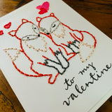 Foxes Valentine Card