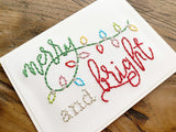 Merry and Bright Christmas Lights Card