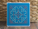 Birds of Paradise Hand Sewn Card-Cards-The Cole Card Company