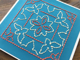 Birds of Paradise Hand Sewn Card-Cards-The Cole Card Company