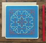 Birds of Paradise Hand Sewn Card-Cards-The Cole Card Company