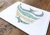 Coastal Fish Hand Sewn Card-Cards-The Cole Card Company