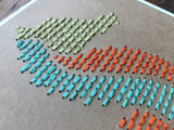 Coastal Seahorse Hand Sewn Card-Cards-The Cole Card Company