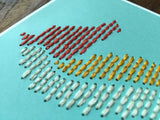 Coastal Seahorse Hand Sewn Card-Cards-The Cole Card Company
