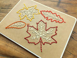 Fall Leaves Hand Sewn Card-Cards-The Cole Card Company