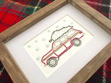 Jeep Wagoneer with Christmas Tree | Framed-Wall Art-The Cole Card Company