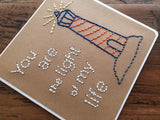 Lighthouse Hand Sewn Card-Cards-The Cole Card Company