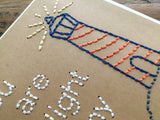 Lighthouse Hand Sewn Card-Cards-The Cole Card Company
