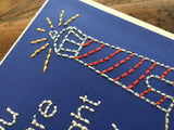 Lighthouse Hand Sewn Card-Cards-The Cole Card Company