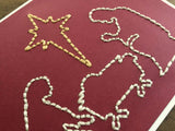 Nativity Scene Hand Sewn Christmas Card-Cards-The Cole Card Company