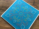 Spanish Tile Design Hand Sewn Card-Cards-The Cole Card Company
