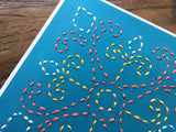 Spanish Tile Design Hand Sewn Card-Cards-The Cole Card Company