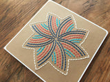 Starburst Design Hand Sewn Card-Cards-The Cole Card Company