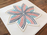 Starburst Design Hand Sewn Card-Cards-The Cole Card Company