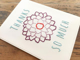 Thank You Hand Sewn Card-Cards-The Cole Card Company