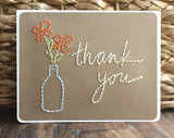 Thank You Hand Sewn Card-Cards-The Cole Card Company
