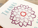 Thank You Hand Sewn Card-Cards-The Cole Card Company