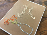 Thank You Hand Sewn Card-Cards-The Cole Card Company
