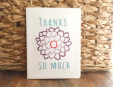 Thank You Hand Sewn Card-Cards-The Cole Card Company