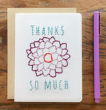Thank You Hand Sewn Card-Cards-The Cole Card Company