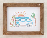 VW Surfer Beach Van | Framed-Wall Art-The Cole Card Company