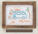 VW Surfer Beach Van | Framed-Wall Art-The Cole Card Company