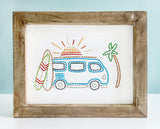 VW Surfer Beach Van | Framed-Wall Art-The Cole Card Company