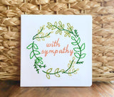 With Sympathy Hand Sewn Card-Cards-The Cole Card Company