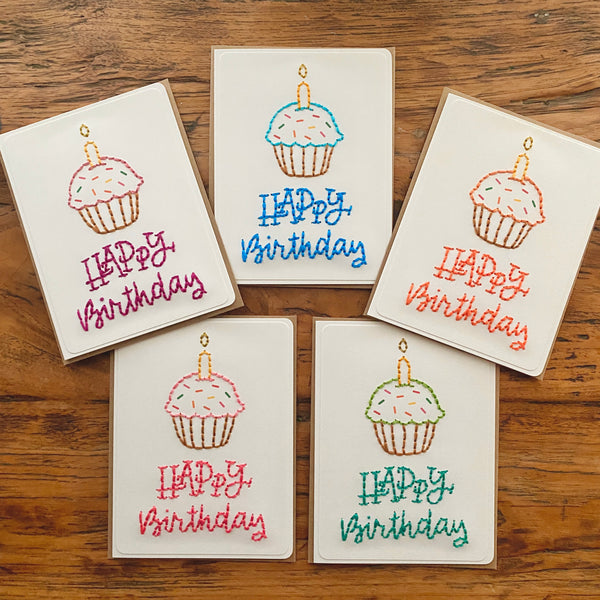 Happy Birthday Cupcake Card