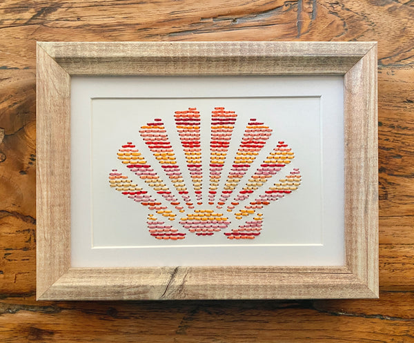 Hand-Sewn Seashell Art