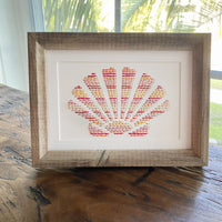 Hand-Sewn Seashell Art