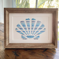 Hand-Sewn Seashell Art