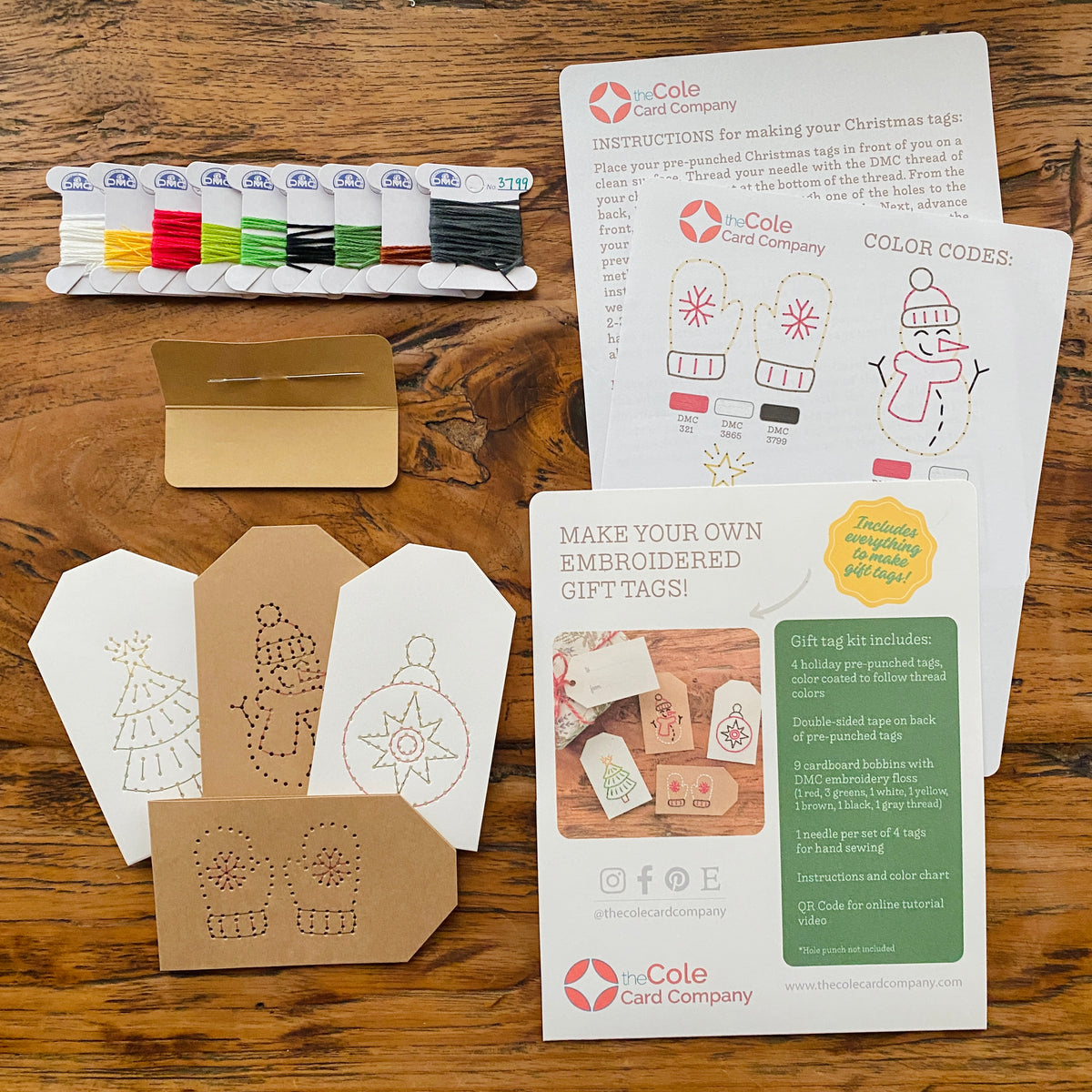 DIY Embroidery Gift Tags Kit | The Cole Card Company