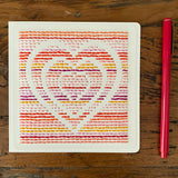 DIY Paper Piercing Heart Card Template (Digital Download)