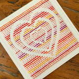 DIY Paper Piercing Heart Card Template (Digital Download)