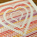 DIY Paper Piercing Heart Card Template (Digital Download)