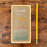 Faith Over Fear Inspirational Bookmark