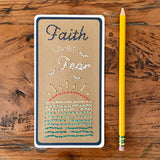 Faith Over Fear Inspirational Bookmark
