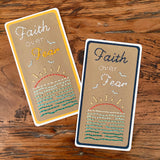 Faith Over Fear Inspirational Bookmark