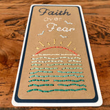 Faith Over Fear Inspirational Bookmark