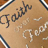Faith Over Fear Inspirational Bookmark
