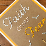 Faith Over Fear Inspirational Bookmark