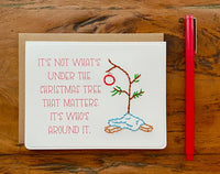 Charlie Brown Christmas Tree Hand Sewn Card