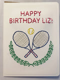 Happy Birthday Tennis Card