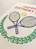 Happy Birthday Tennis Card