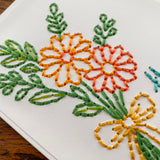 Hand Sewn Floral Thank You Card
