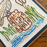 Hand Stitched Pelican Art Card